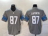 Men's Detroit Lions #87 Sam LaPorta Gray 2023 F.U.S.E. Vapor Untouchable Limited Football Stitched Jersey,baseball caps,new era cap wholesale,wholesale hats